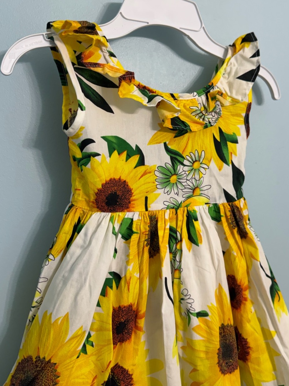 NWT Happy Rose Toddler Girl Size 2 Sleeveless Ruffle Sunflower Dress - Picture 3 of 10